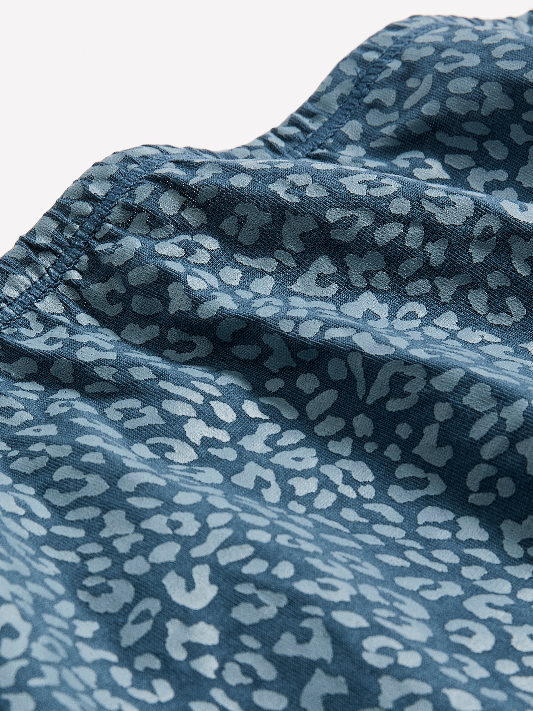 Blue Leopard-Print Cotton Full Brief - tiVOGLIO