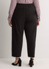 Black Workleisure Barrel-Leg Pull-On Pant