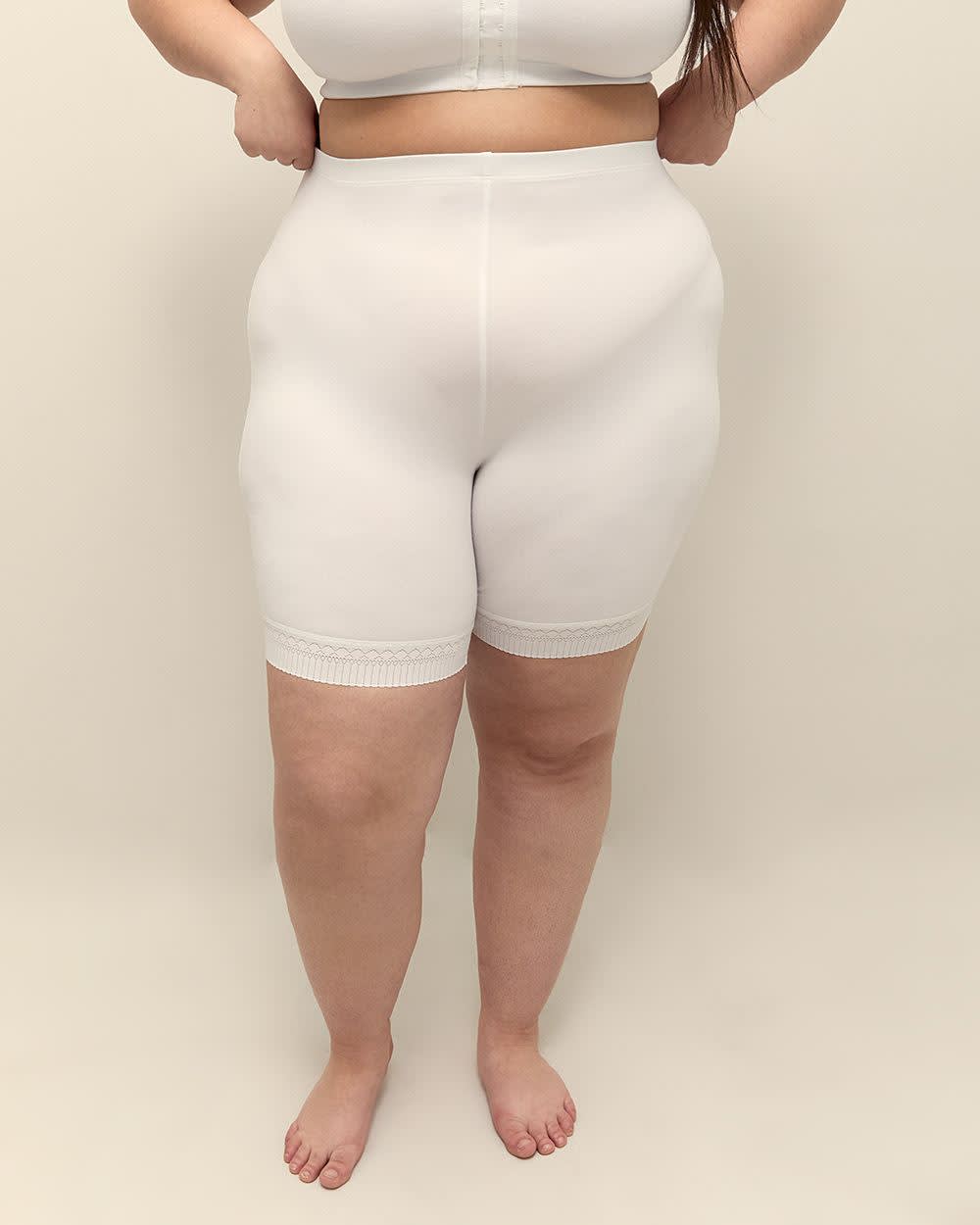 Long Leg Jersey Brief With Lace Trim - tiVOGLIO