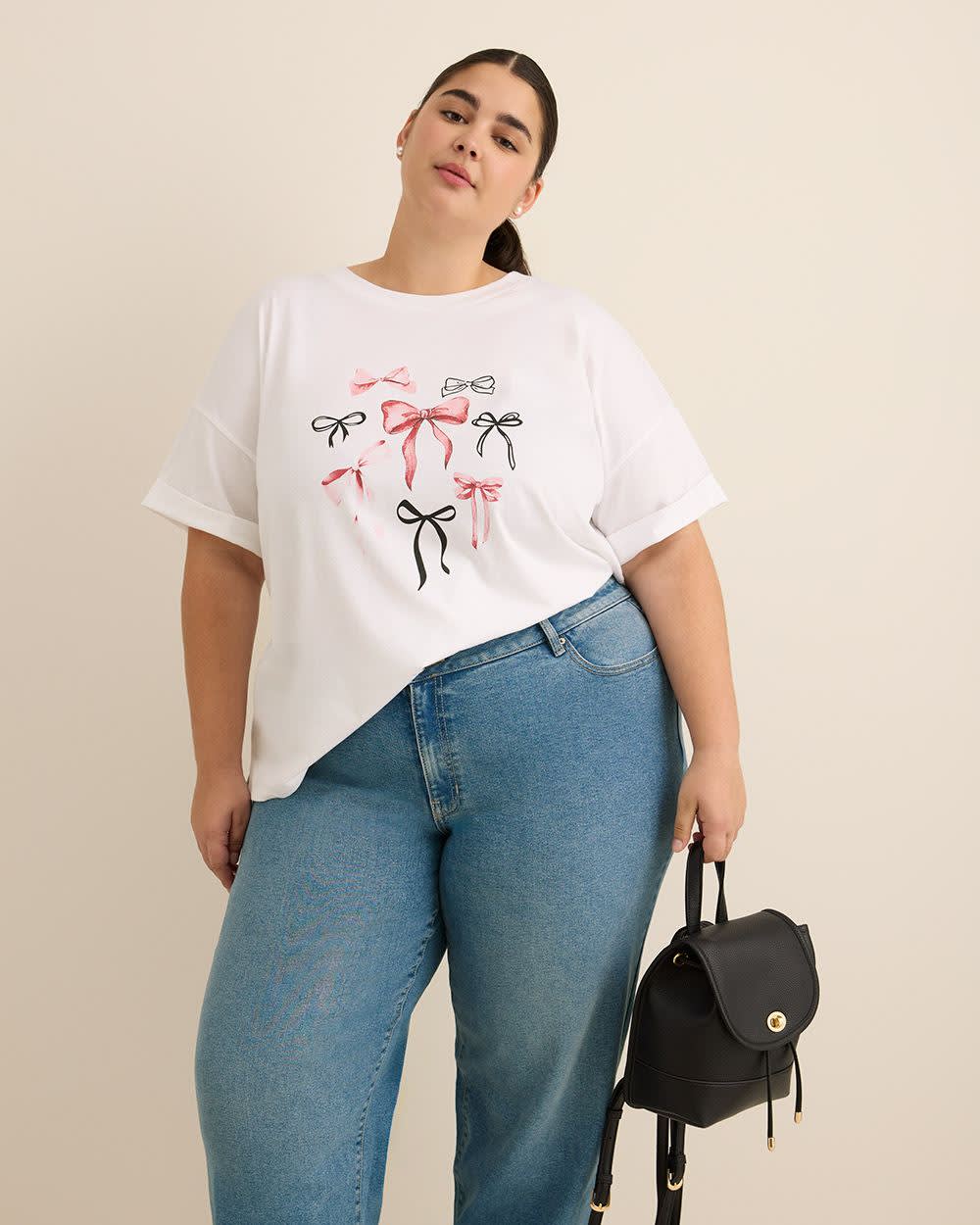 T-shirt col rond, coupe carrée - Essentiels PENN.