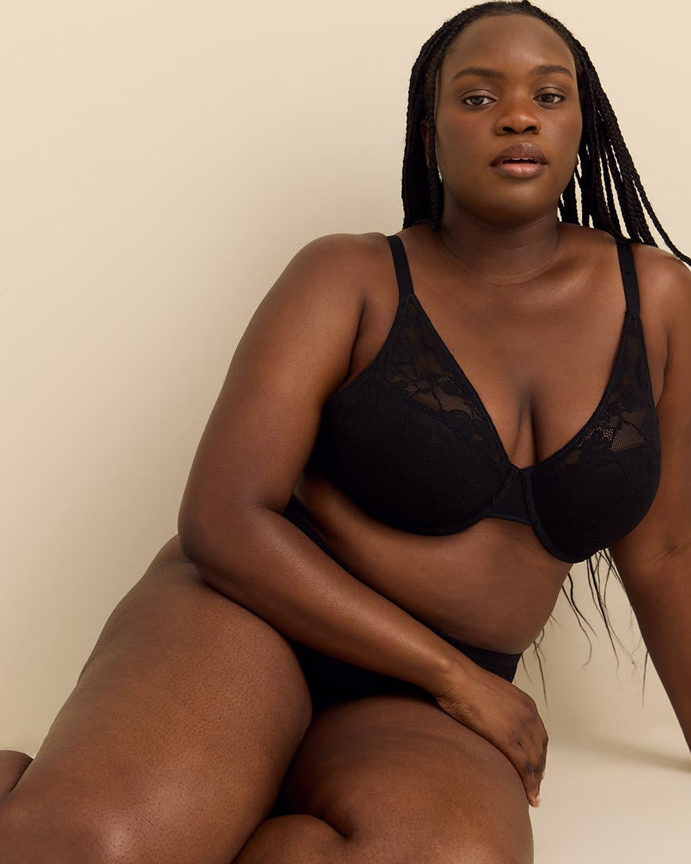 Soutien-gorge balconnet en dentelle, avec armatures - Déesse Collection