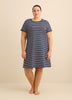 Chemise de nuit rayée à manches courtes - ti Voglio
