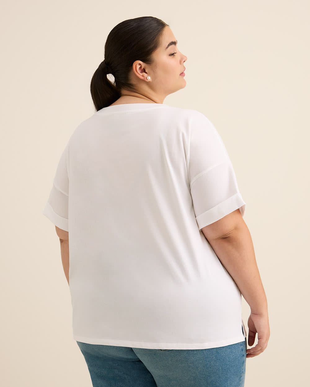 T-shirt col rond, coupe carrée - Essentiels PENN.