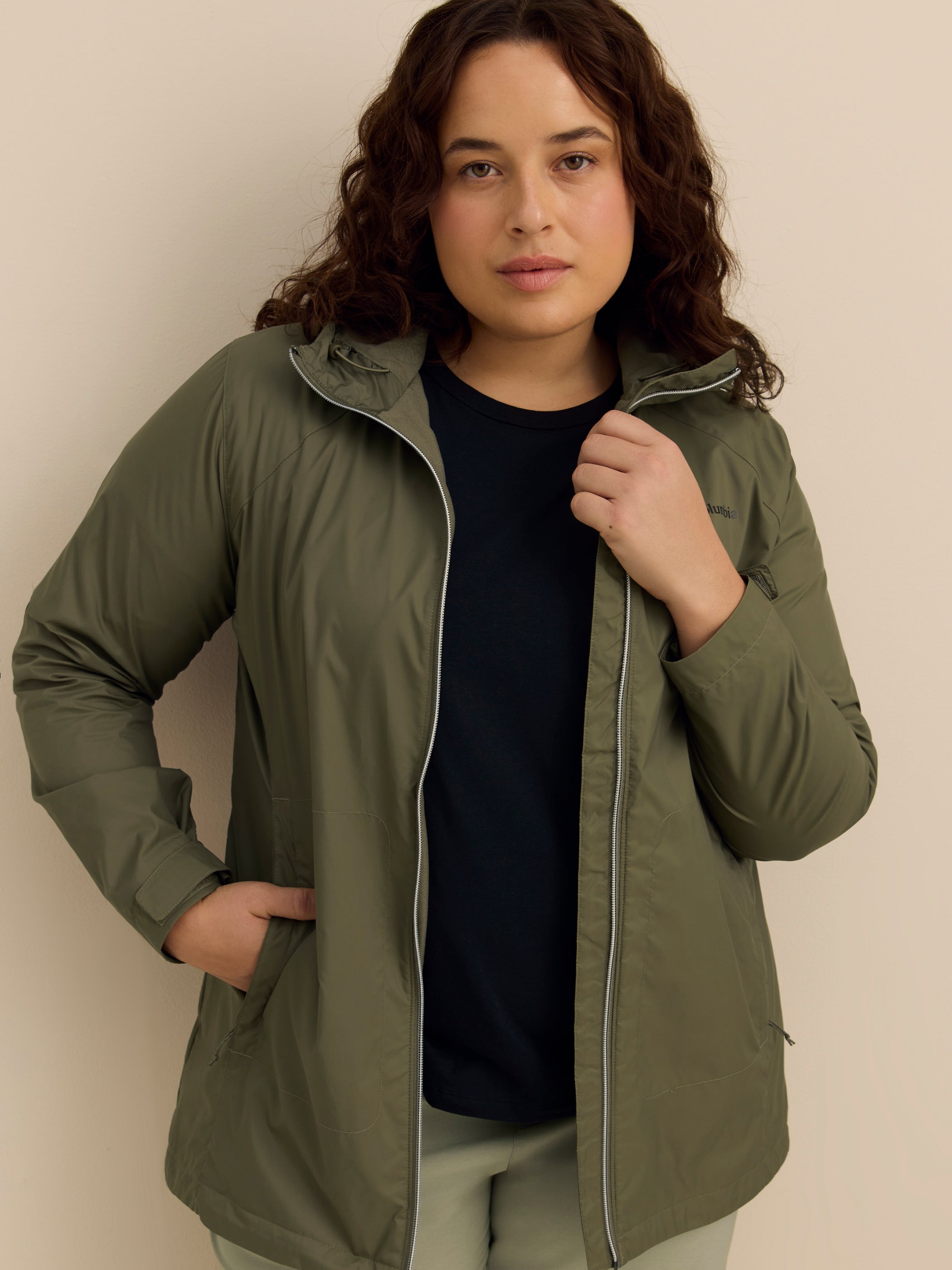 Olive Green Switchback II Long Jacket - Columbia
