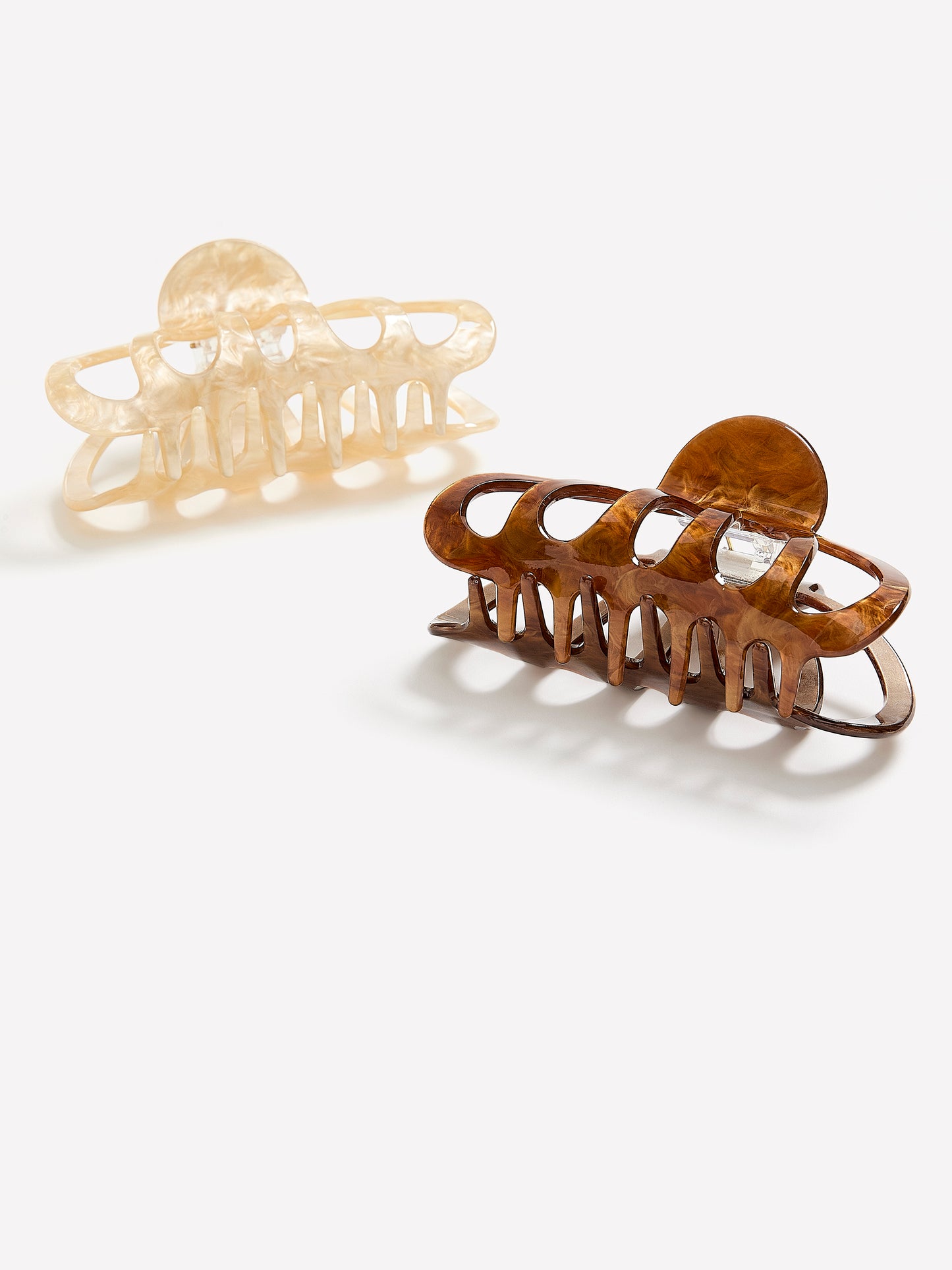 Large Tortoise Hair Claws, Set of 2