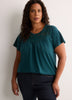 Slight Swing Top with Embroidered Yoke