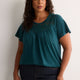 Slight Swing Top with Embroidered Yoke