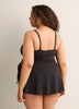 Black Swimdress with Side Waist Tie