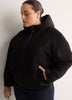 Unlined Coat with Puffer Hood