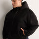 Unlined Coat with Puffer Hood