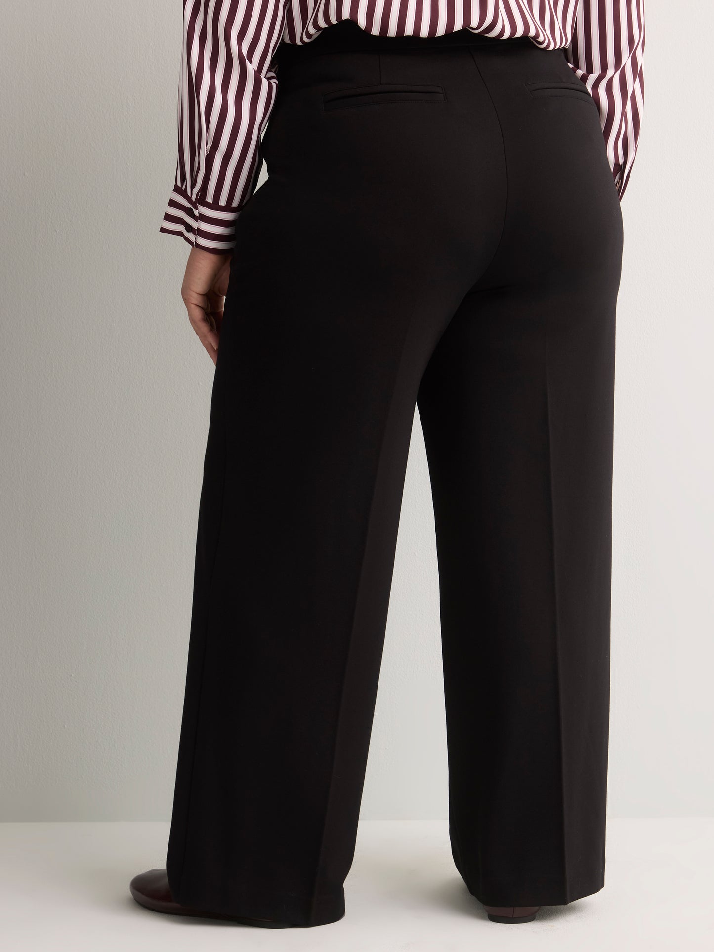 Black Ponte de Roma Wide-Leg Pant, Essential Pant