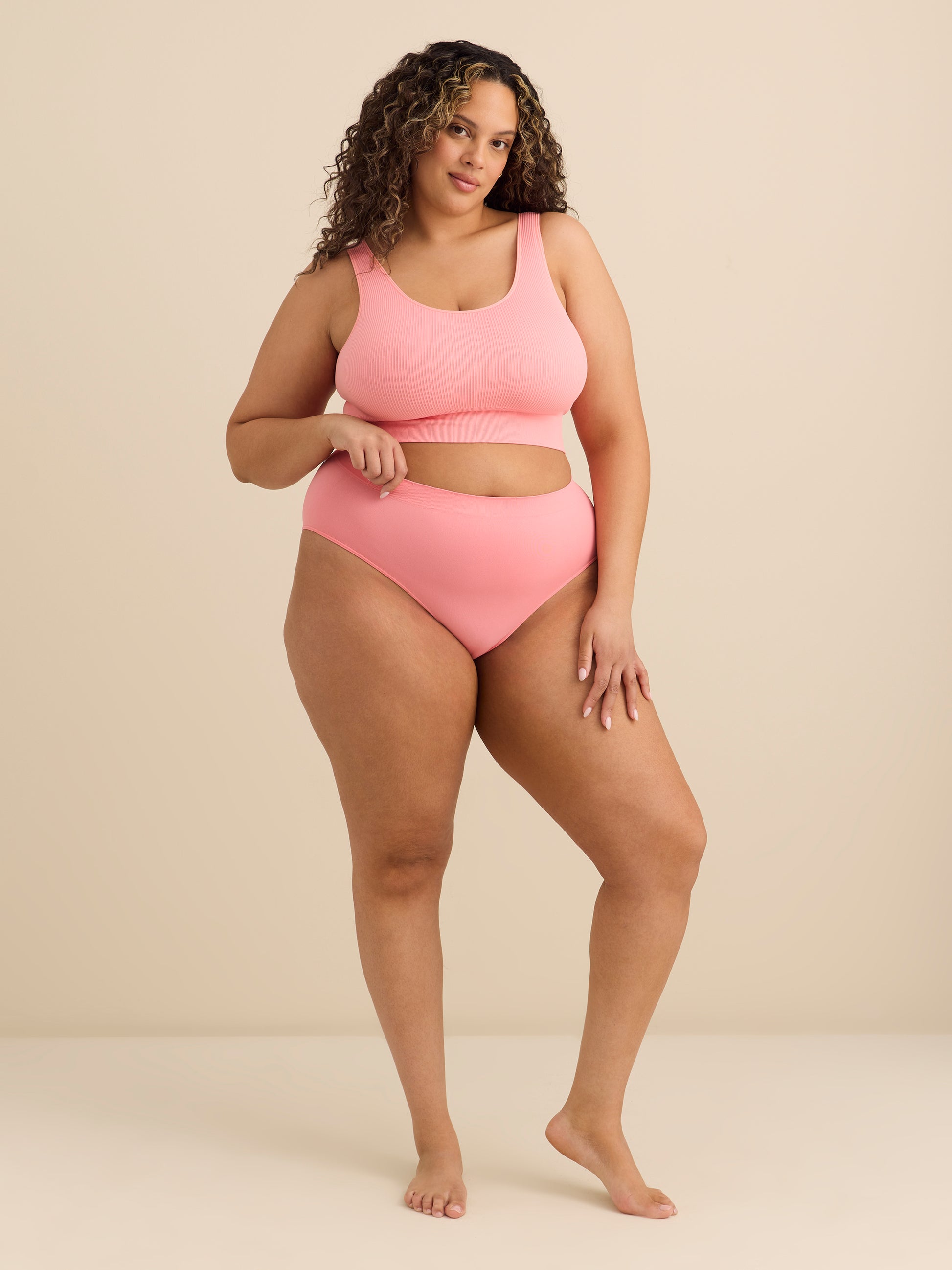 High-Cut Seamless Solid Brief - ti Voglio