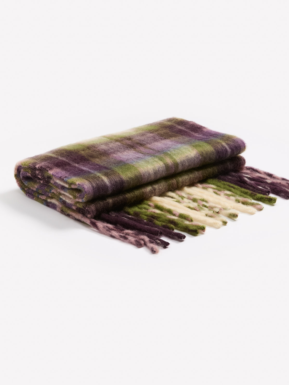 Chunky Multicolour Plaid Winter Scarf