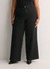 Classic-Fit High-Rise Wide-Leg Black Denim Pant - d/C jeans