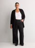 Responsible, Black Straight Tunic Cardigan