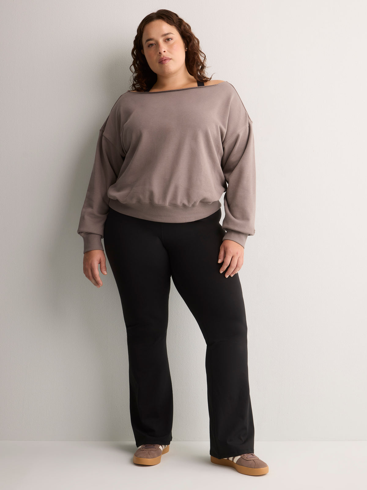Off-Shoulder Year Round French Terry Sweatshirt - Fabletics