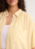 Loose-Fit Short-Sleeve Crinkle Buttoned-Down Tunic