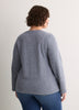 Straight Wide-Sleeve Ribbed Knit Cover-Up