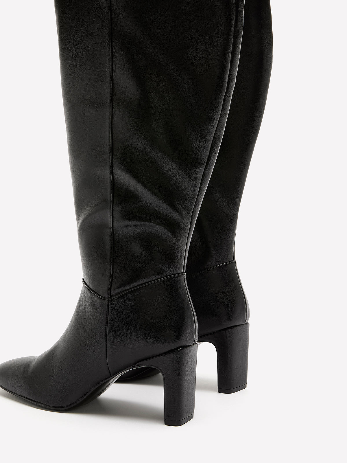 Wide Width and Calf, Black Nona Knee-High Blade-Heel Boots - Naturalizer