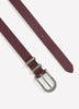 Purple Faux Leather Belt with Double Metal Loop