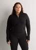 Black Mock-Neck Perfect Storm Cropped Training Jacket - Fabletics