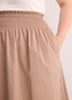 Cotton Poplin Pull-On Maxi Skirt