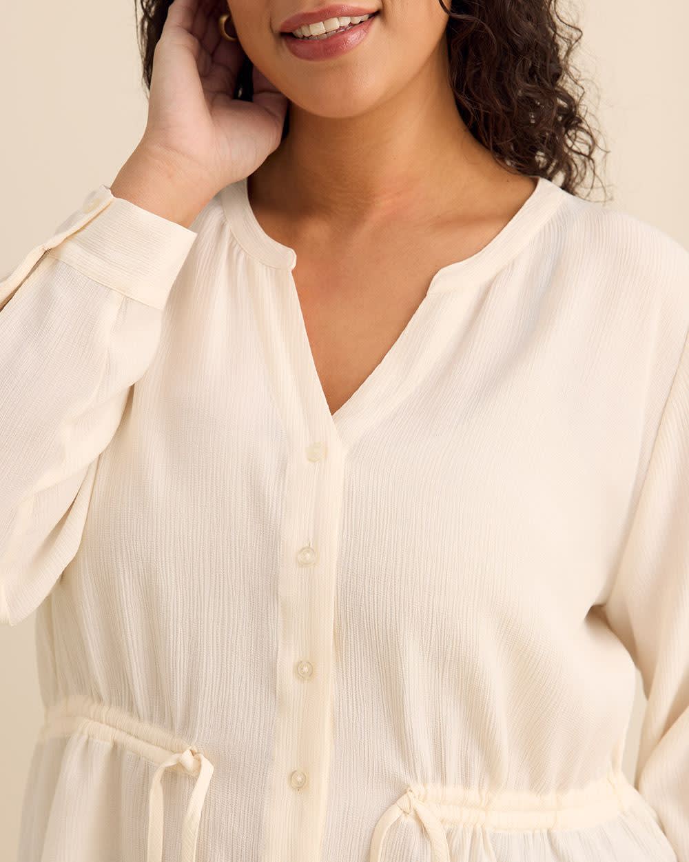 Chemisier avec cordon de serrage à la taille