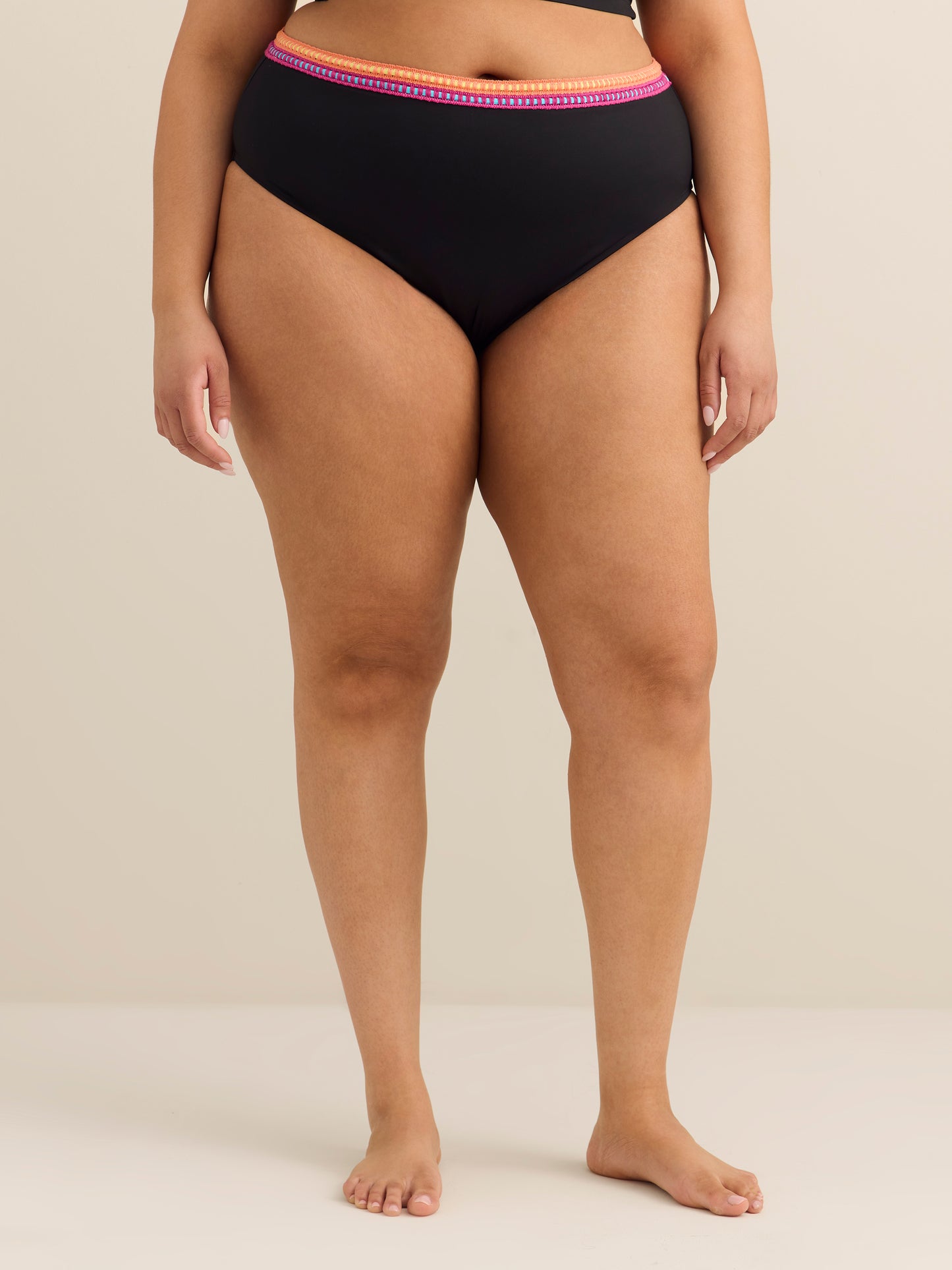 Solid Swim Brief with Trim Detail