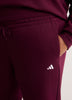 Burgundy Feel Cozy Open-Hem Pants with Small Logo - adidas