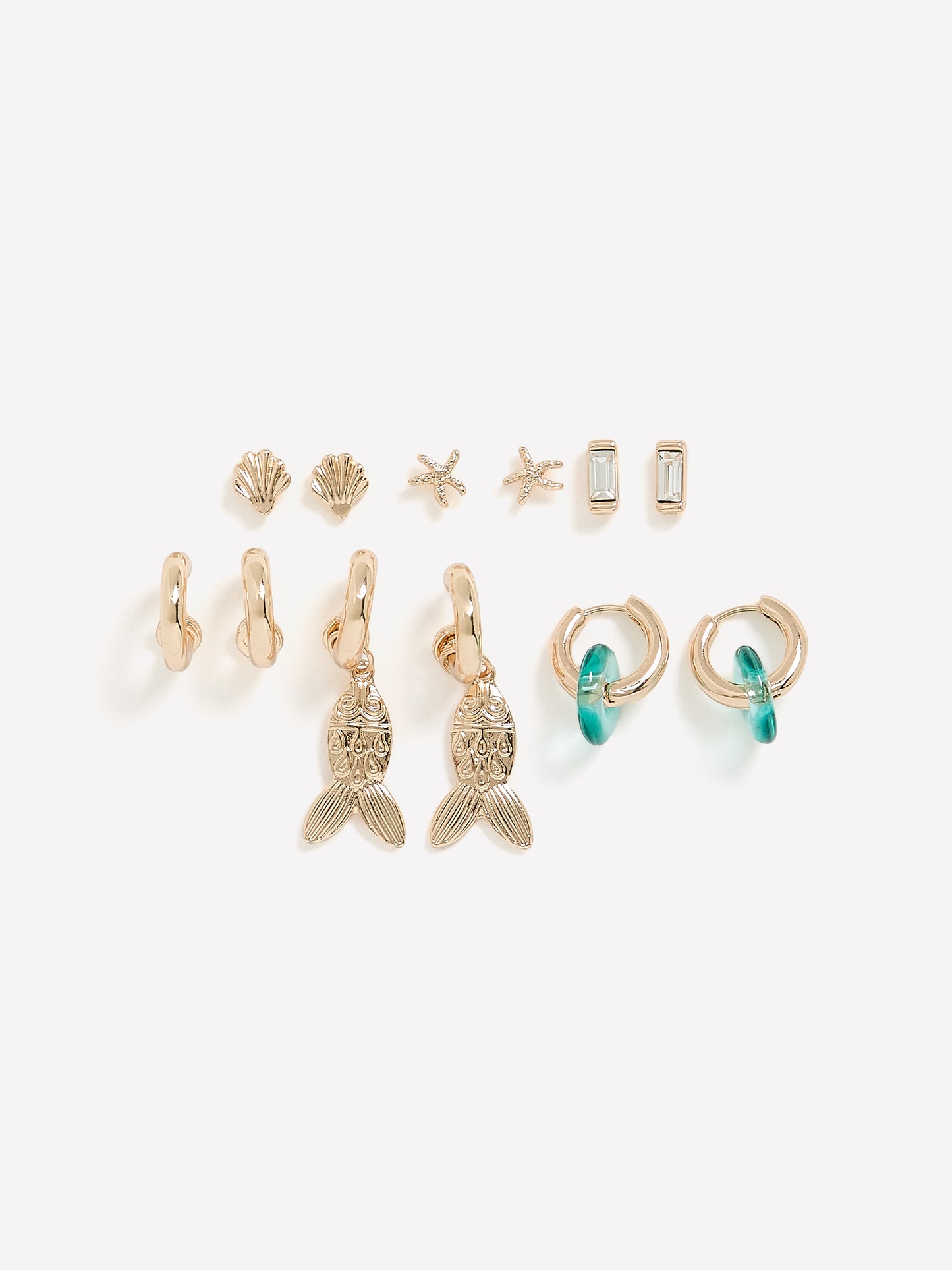 Assorted Mini Seashell Earrings, Set of 6