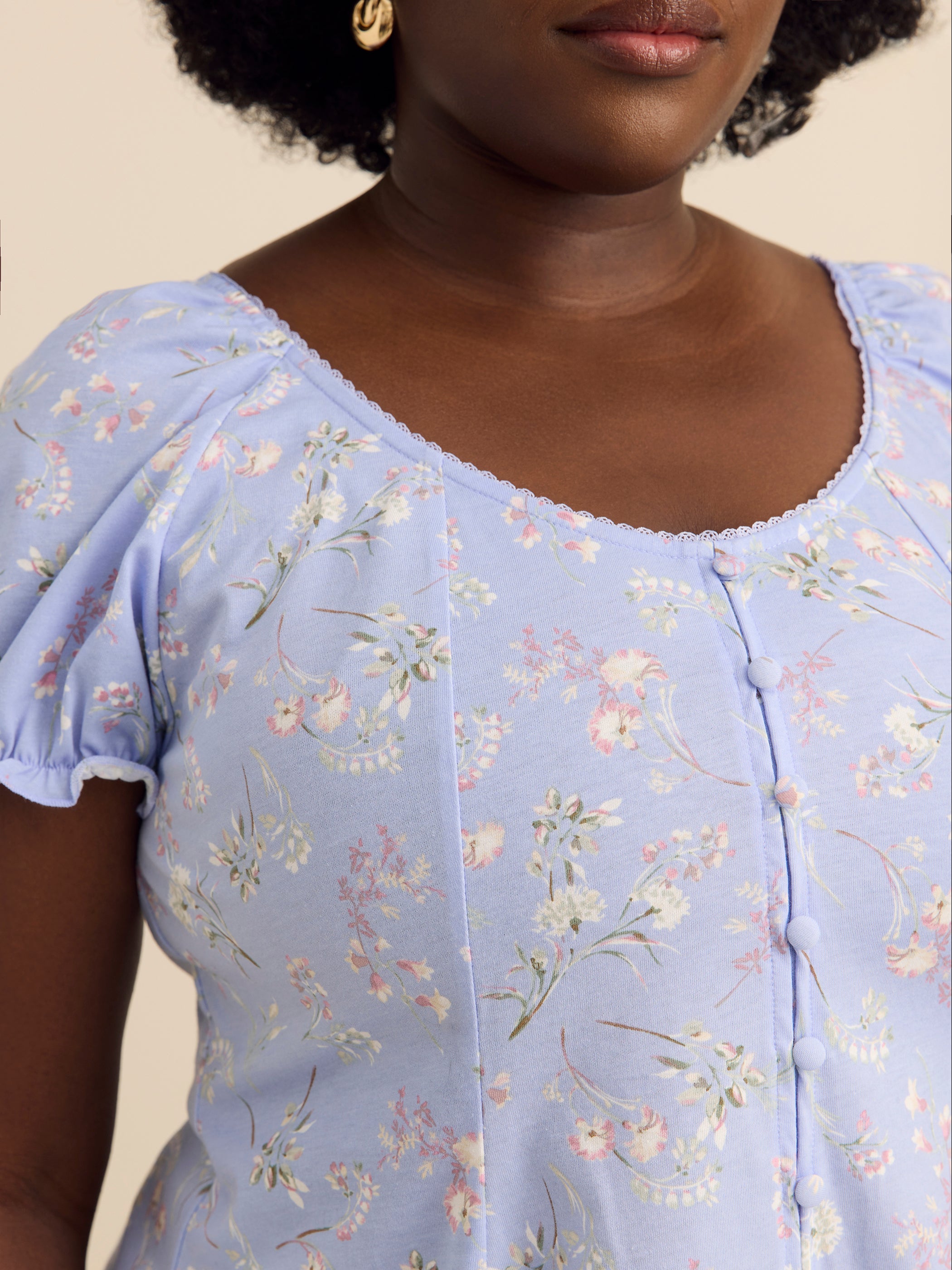 Haut évasée à manches bouffantes - Addition Elle