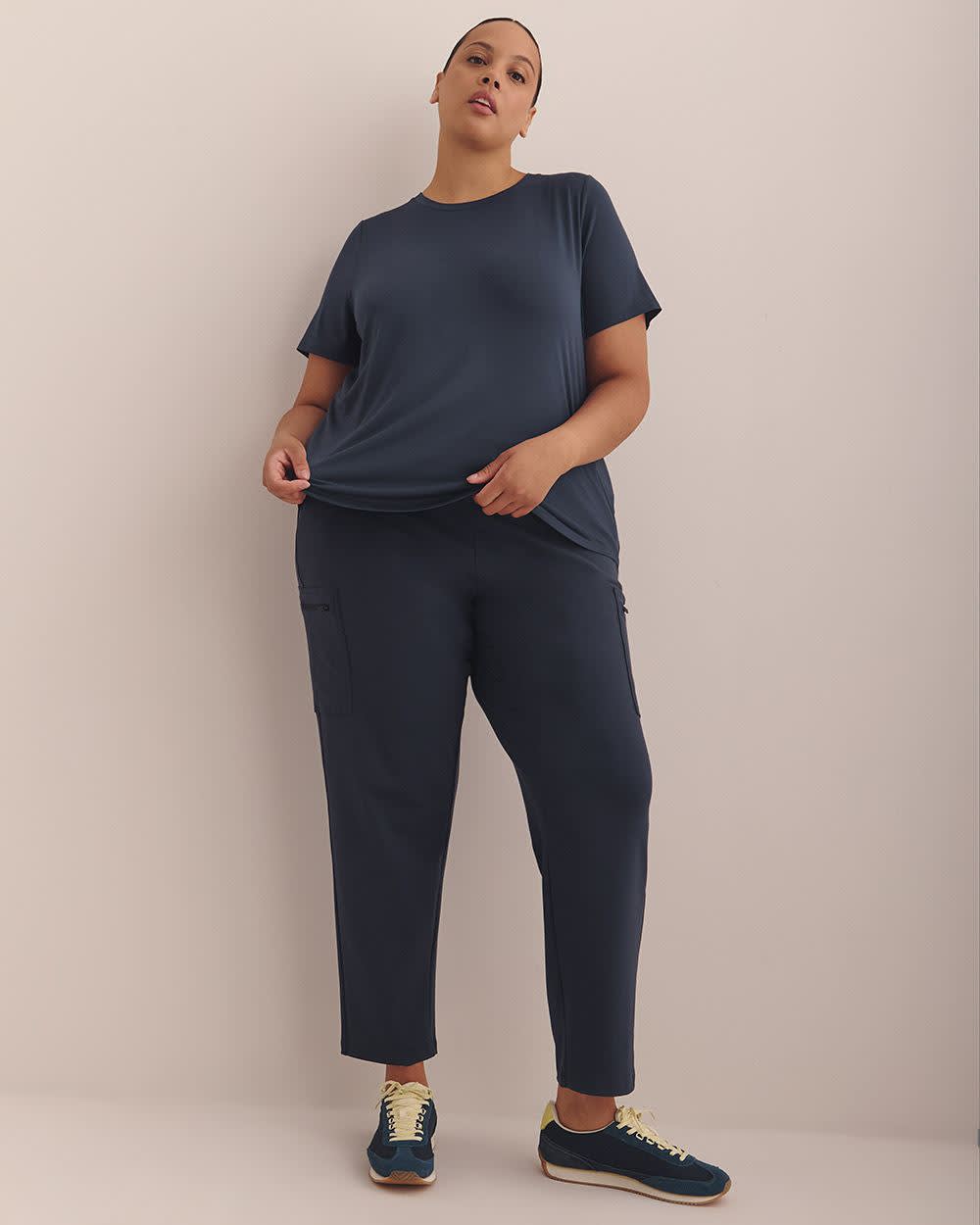 T-shirt à manches courtes et ourlet arrondi, tissu responsable - Active Zone