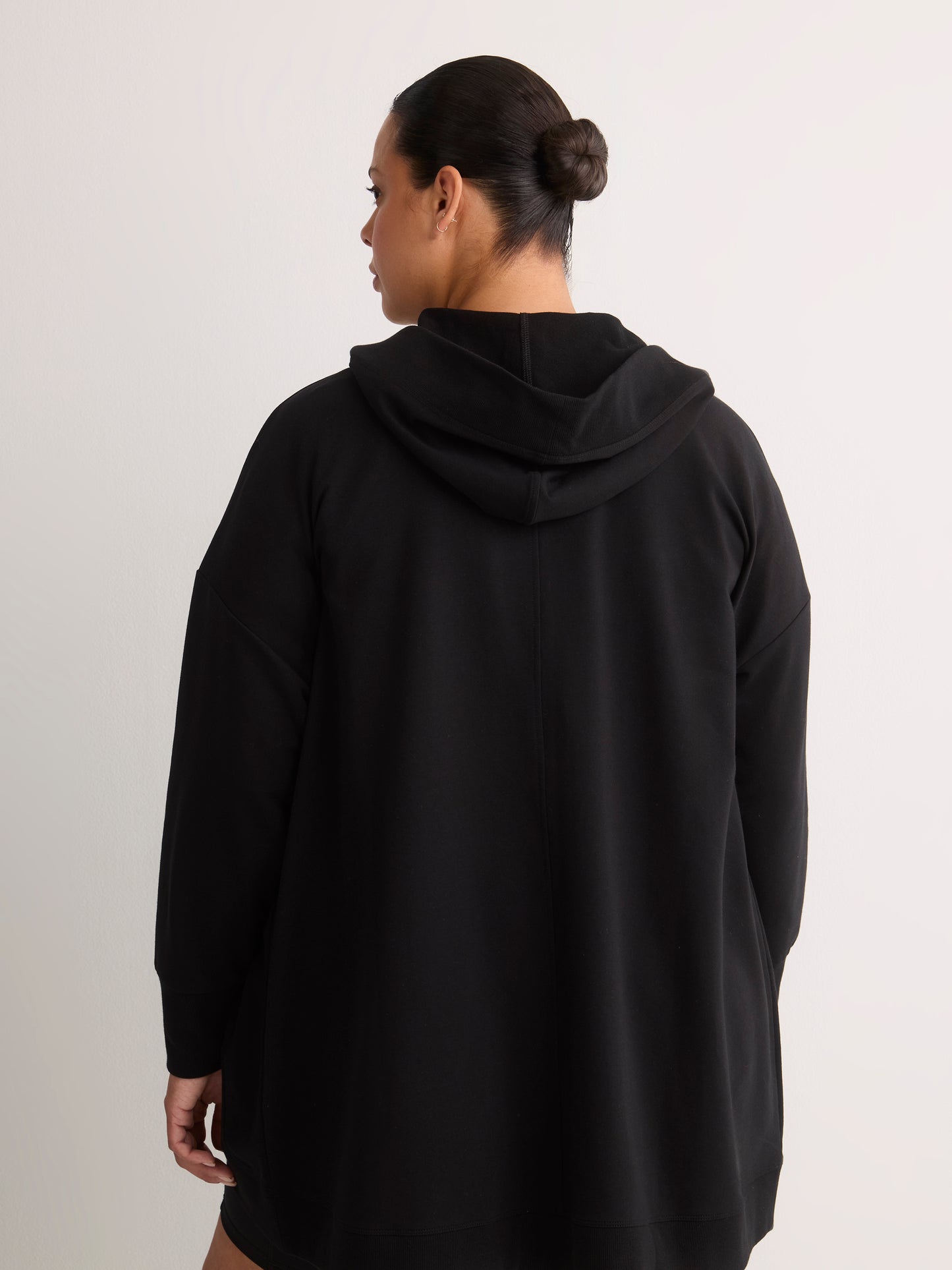 French Terry Hooded Open Cardigan - Active Zone