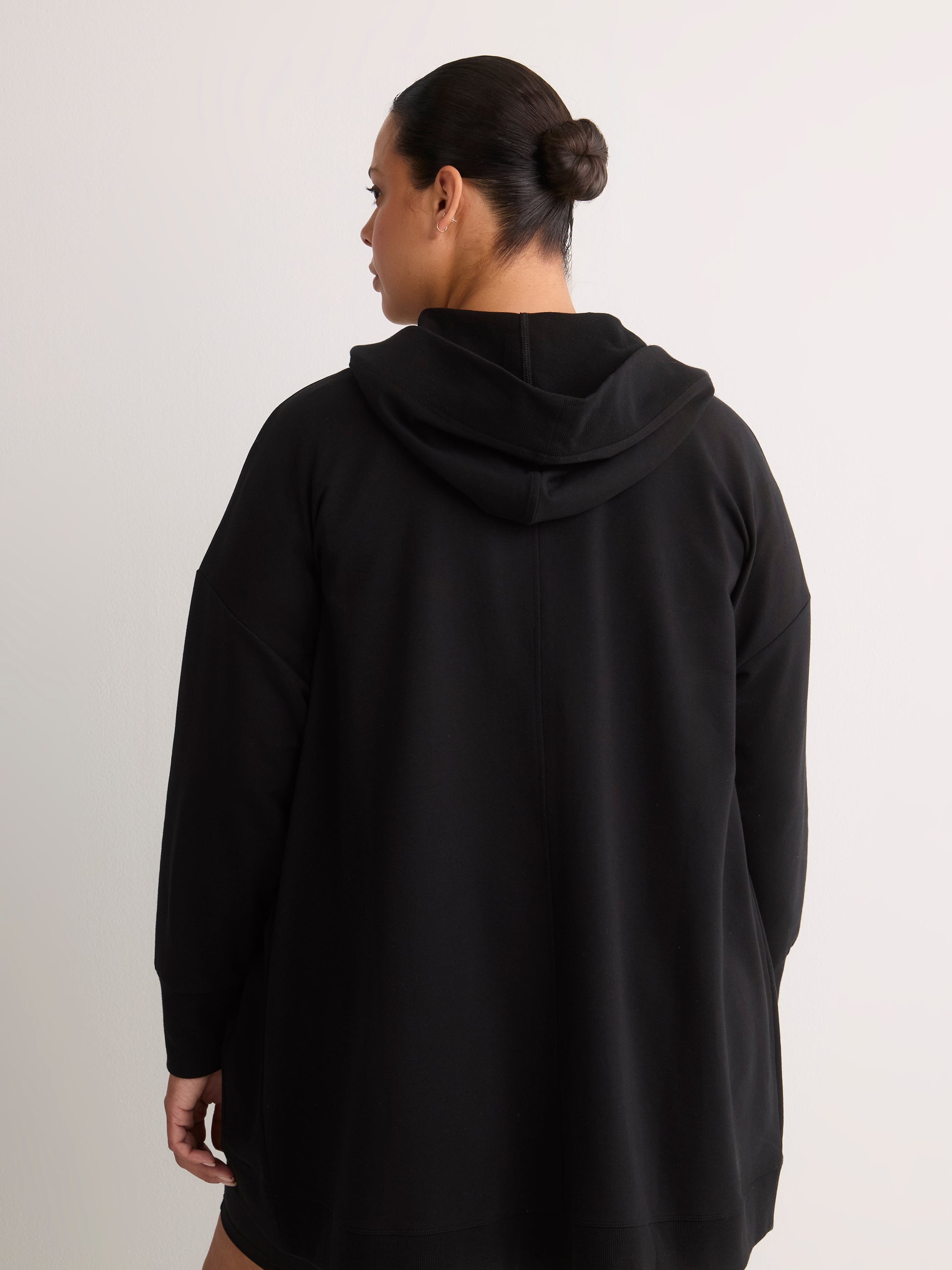 French Terry Hooded Open Cardigan - Active Zone