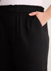 Woven Wide-Leg Slip-On Cropped Pant