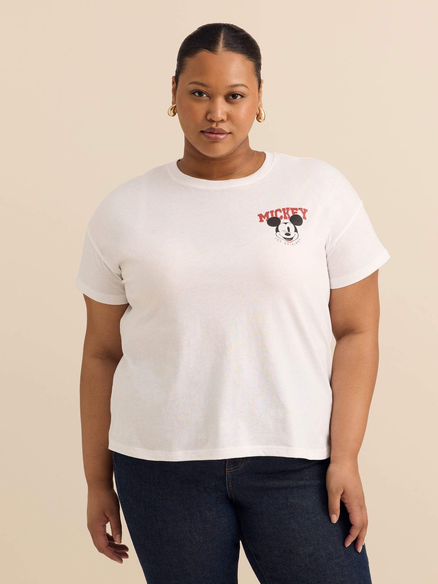 Licensed White Boxy Tee