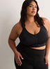 Black Wireless Medium Support Sports Bra with Front Zip Closure - Active Zone