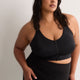Black Wireless Medium Support Sports Bra with Front Zip Closure - Active Zone