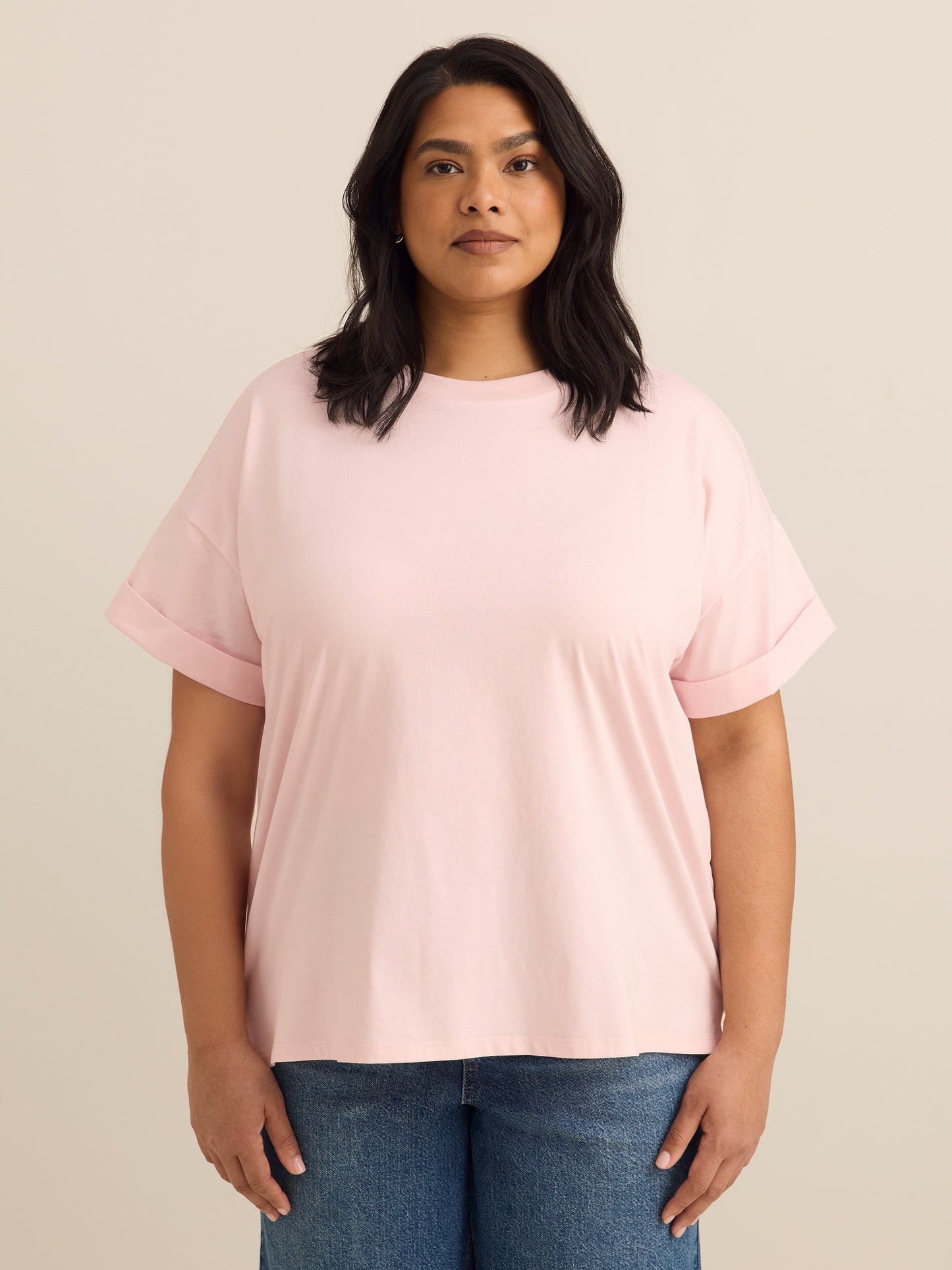 Boxy Short-Sleeve Crew-Neck T-Shirt