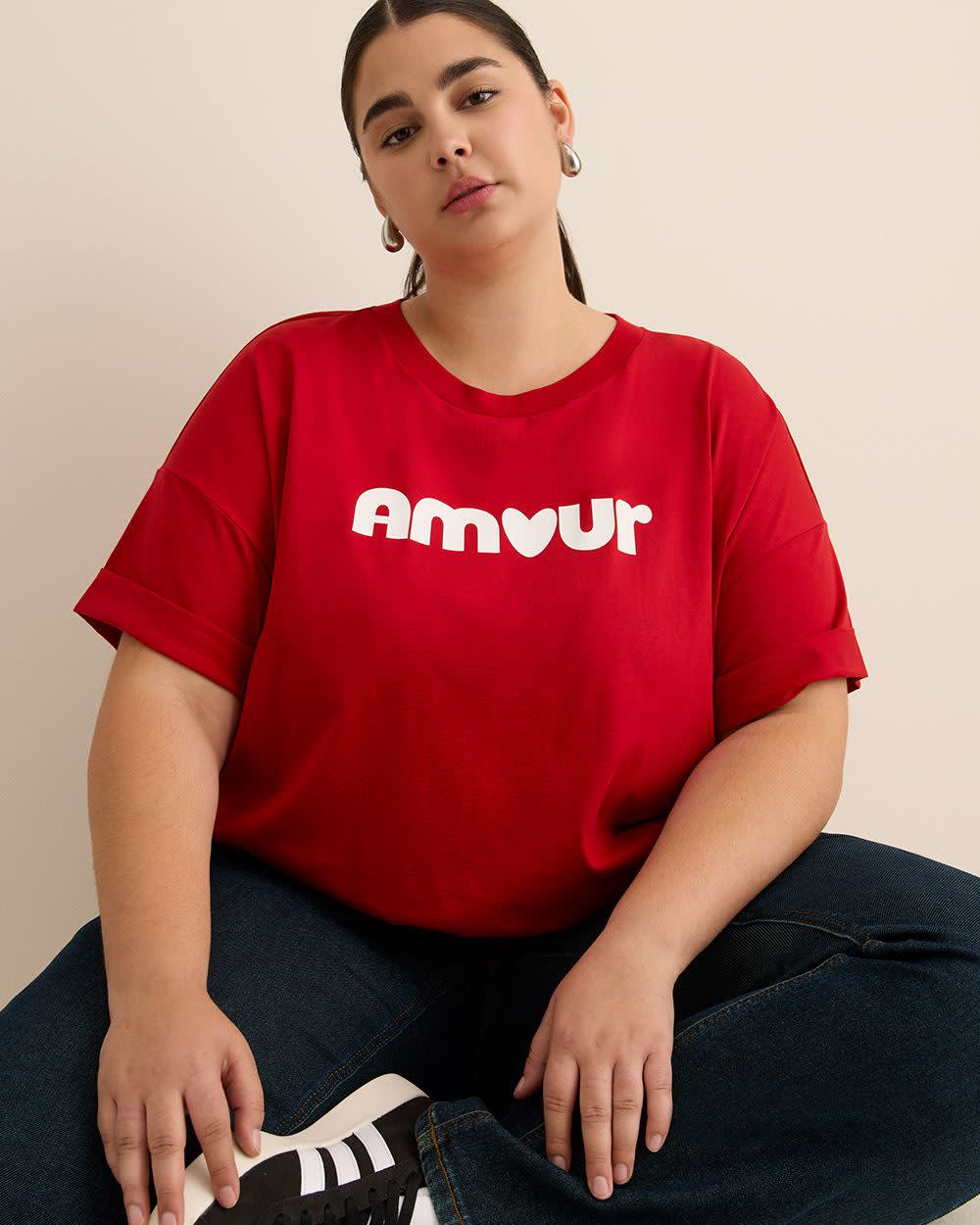 T-shirt col rond, coupe carrée - Essentiels PENN.