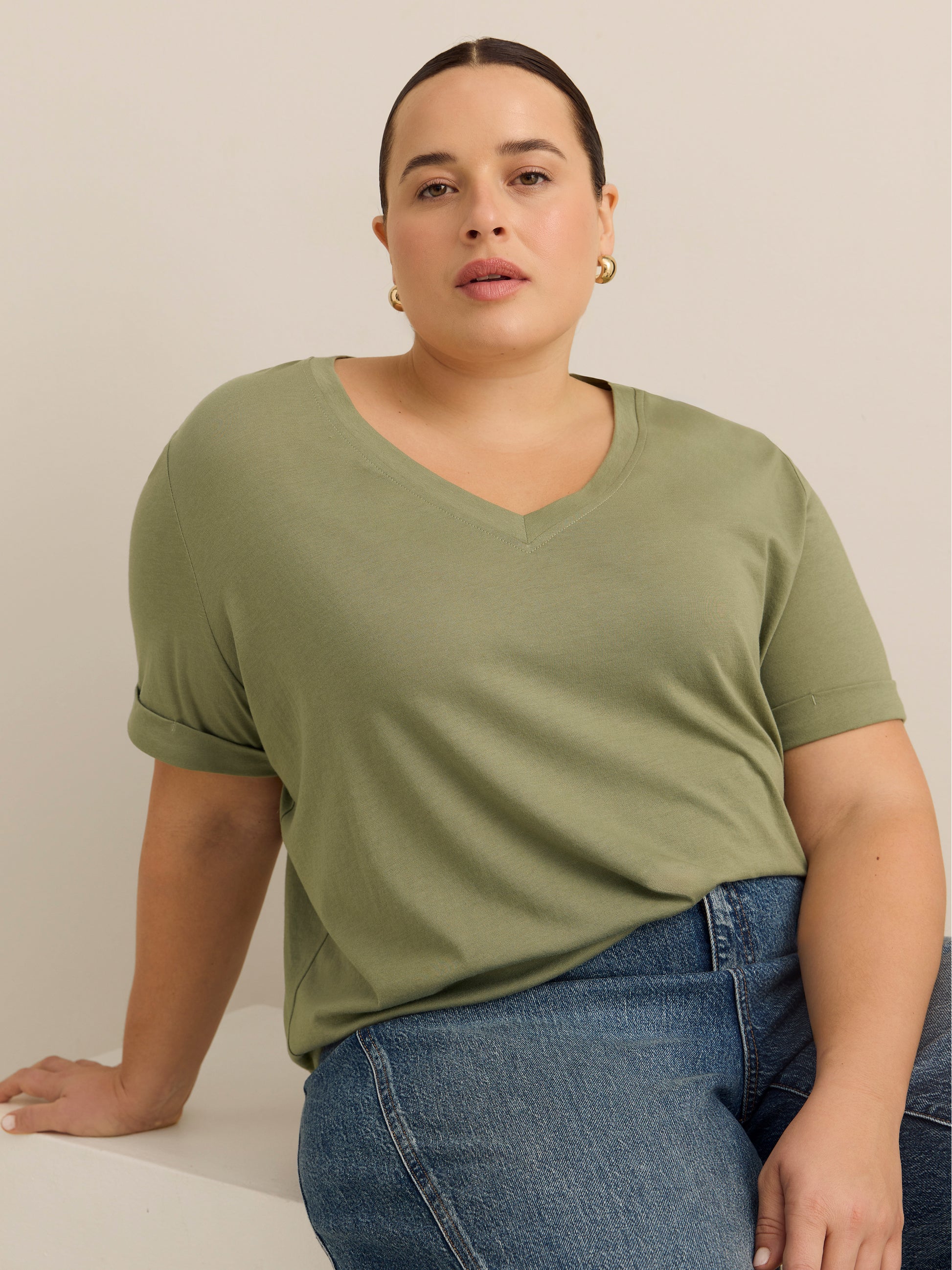 Responsible, Boyfriend-Fit Tee with Slits