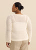 Long Bell Sleeve Sweater with Boat Neck