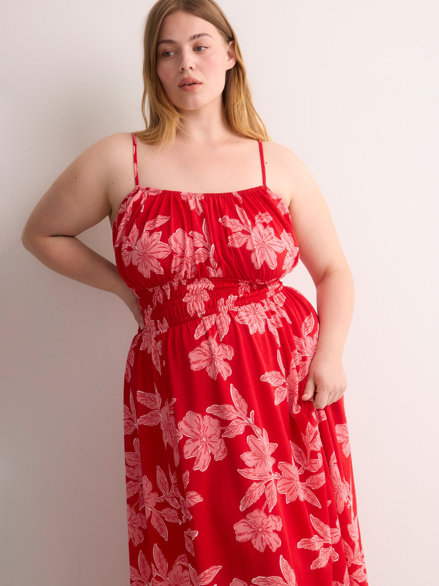 Robe longue sans manches à taille élastique - Addition Elle