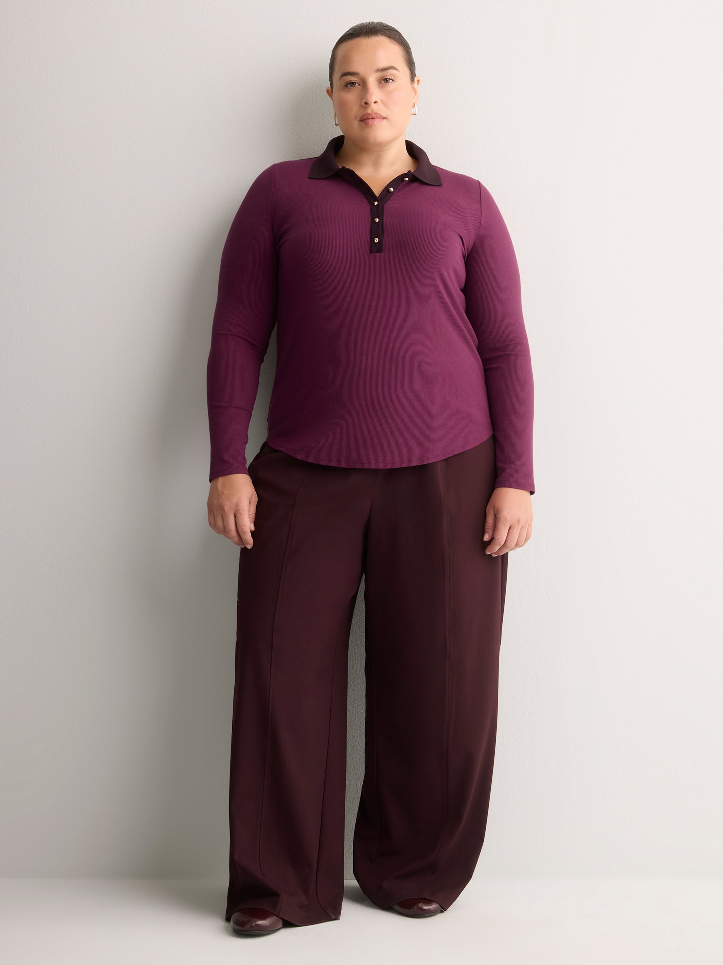 Responsible, Straight-Fit Long-Sleeve Ribbed Knit Polo Shirt
