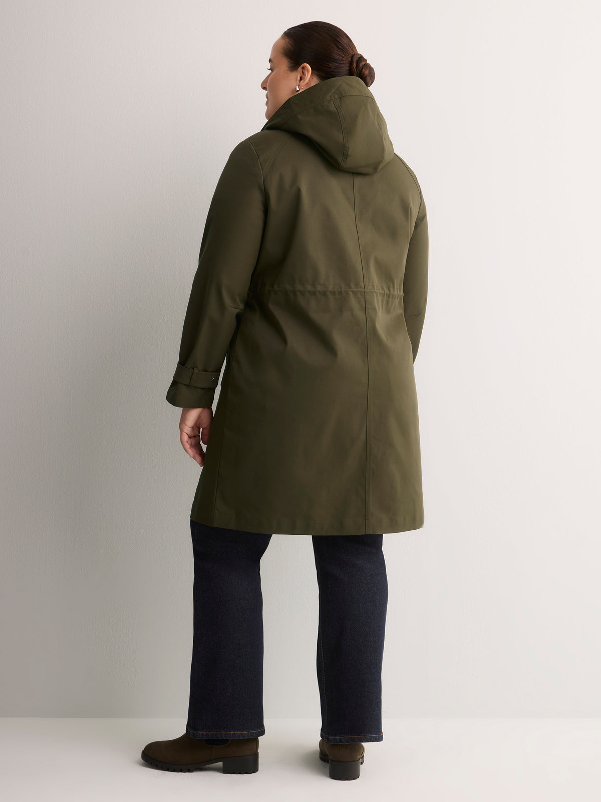 Long Hooded Rain Jacket
