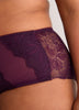 Dark Lace Full Brief with Mesh Inserts - Déesse
