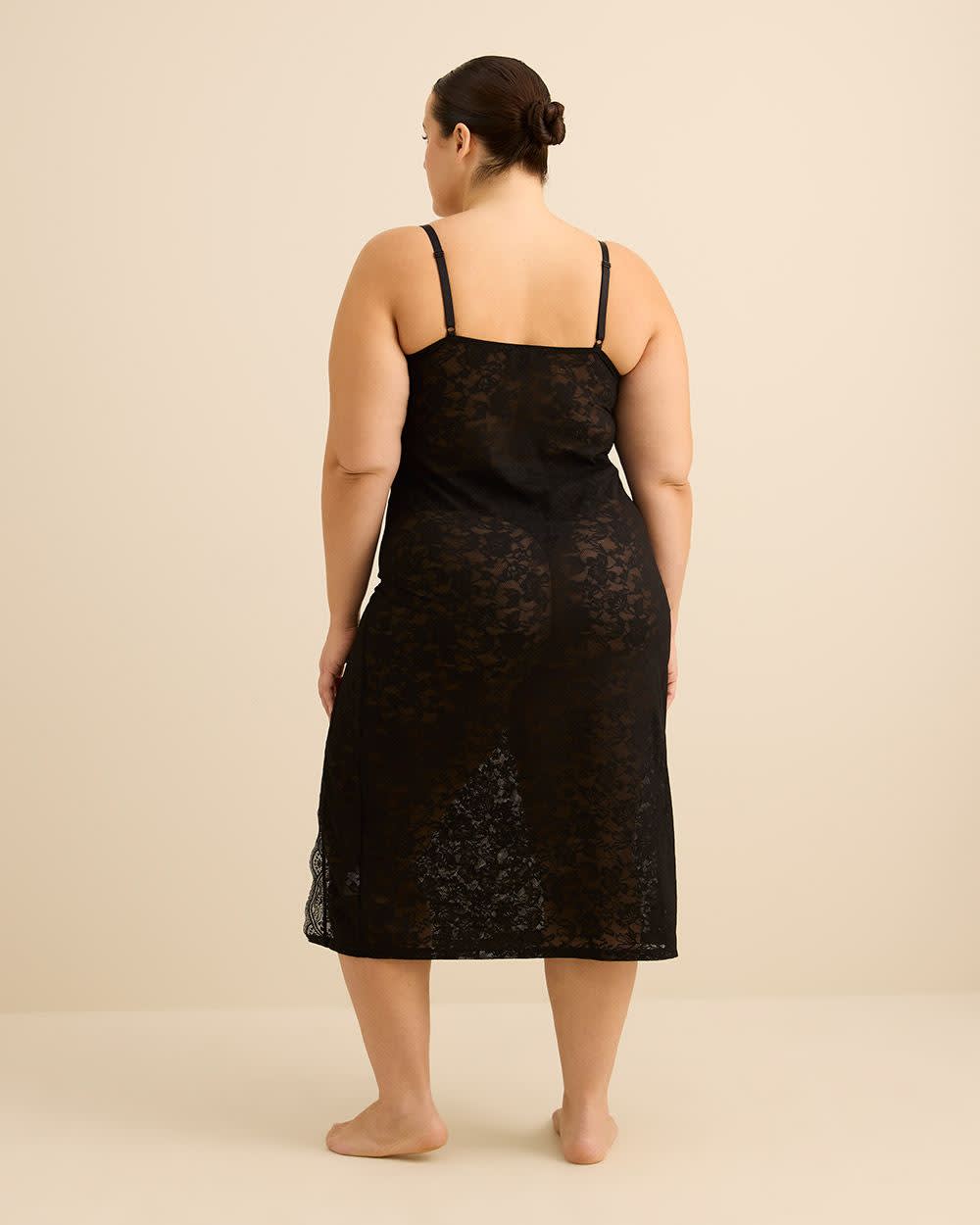 Nuisette sexy en dentelle noire - Déesse Collection