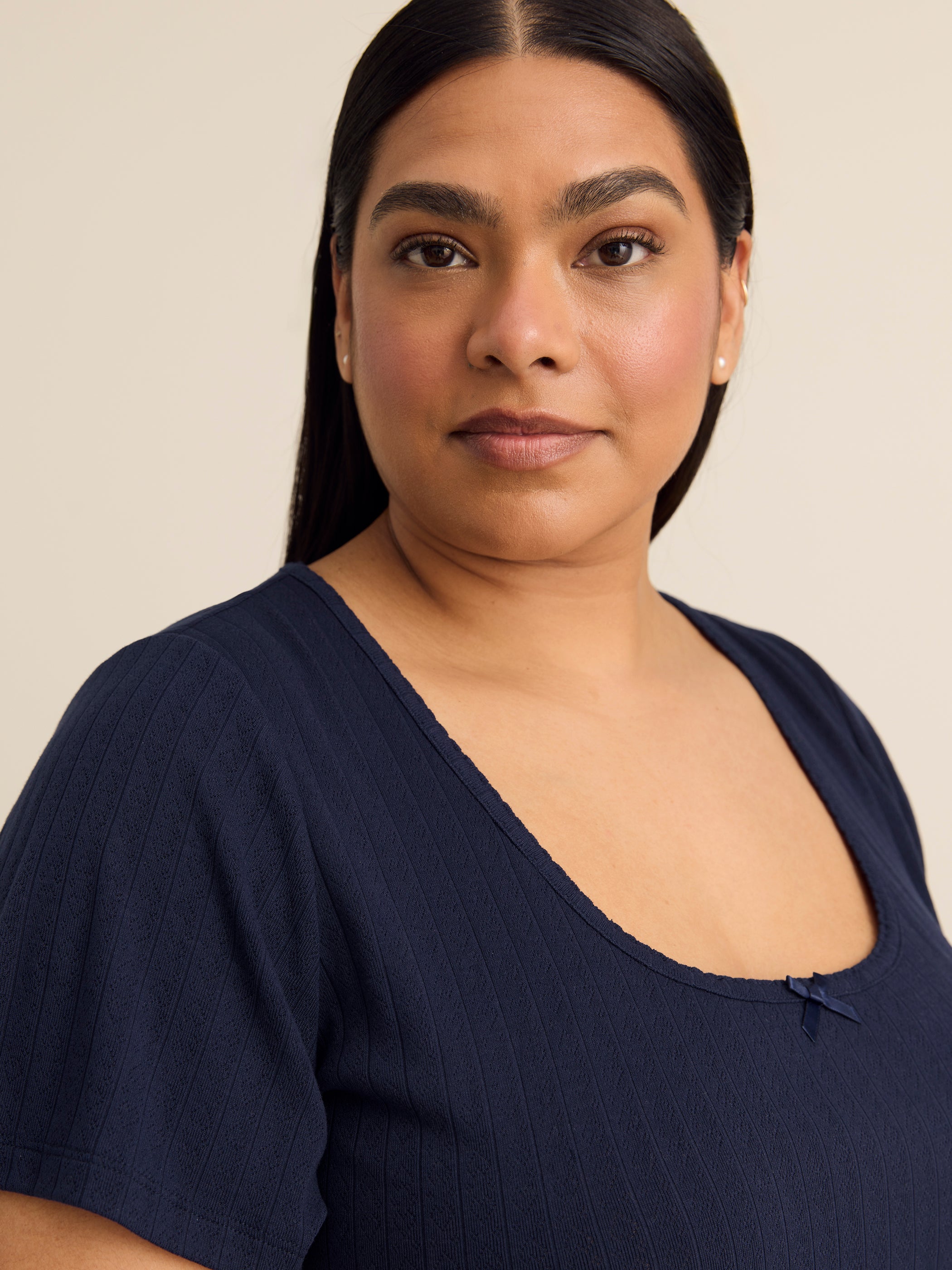 Pointelle Short-Sleeve Pyjama Top - ti Voglio