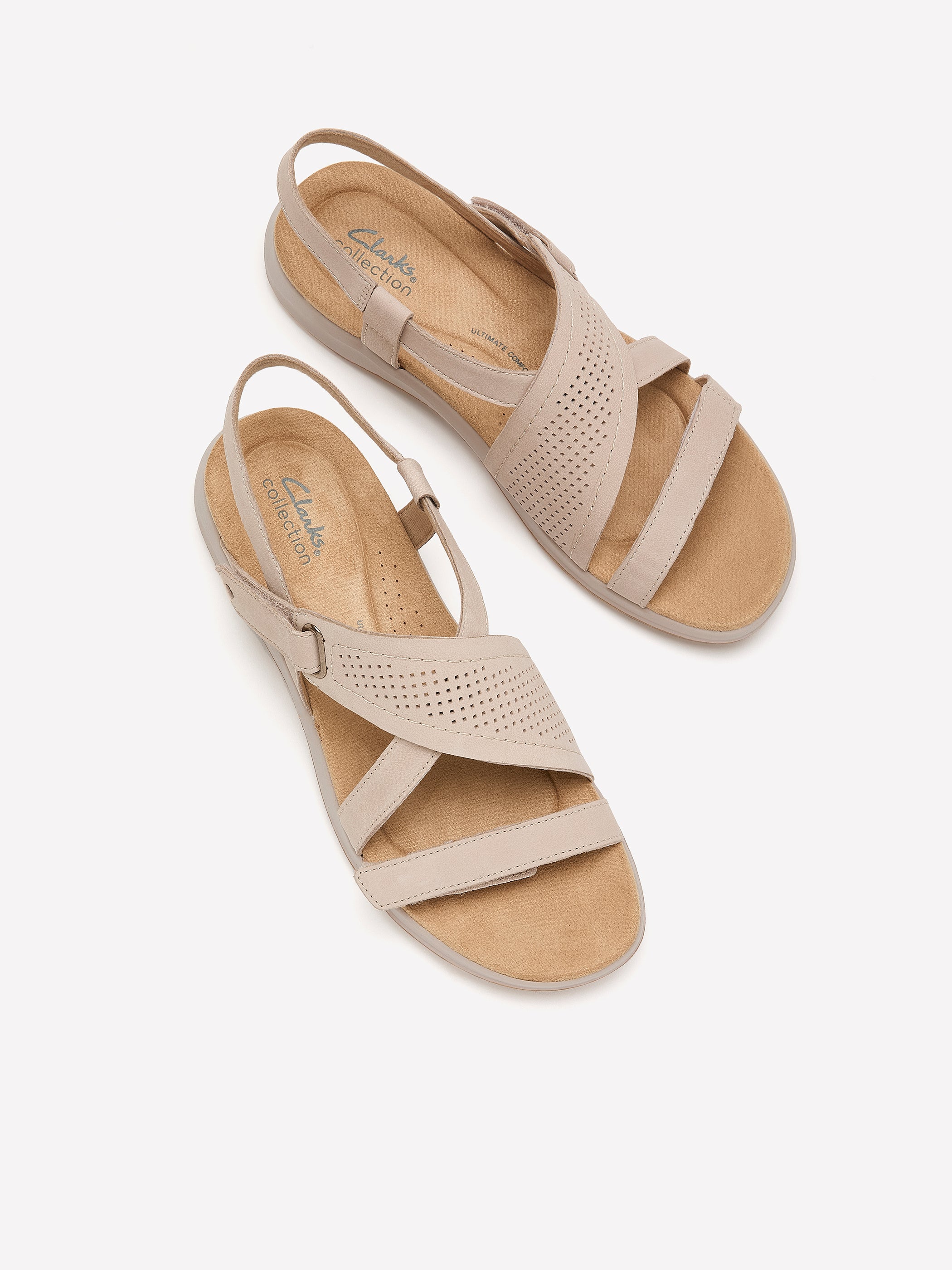 Sandale en nubuck à brides Maelynn Gem, pied large - Clarks