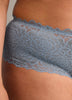 Full Blue Brief with Lace Waistband - Déesse